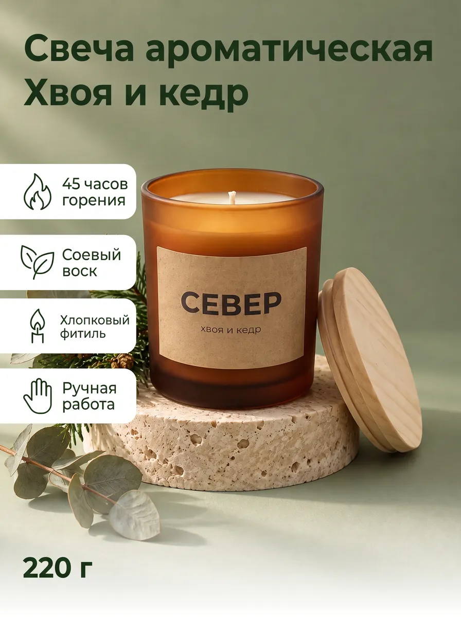 Готовая карточка свечи для маркетплейса