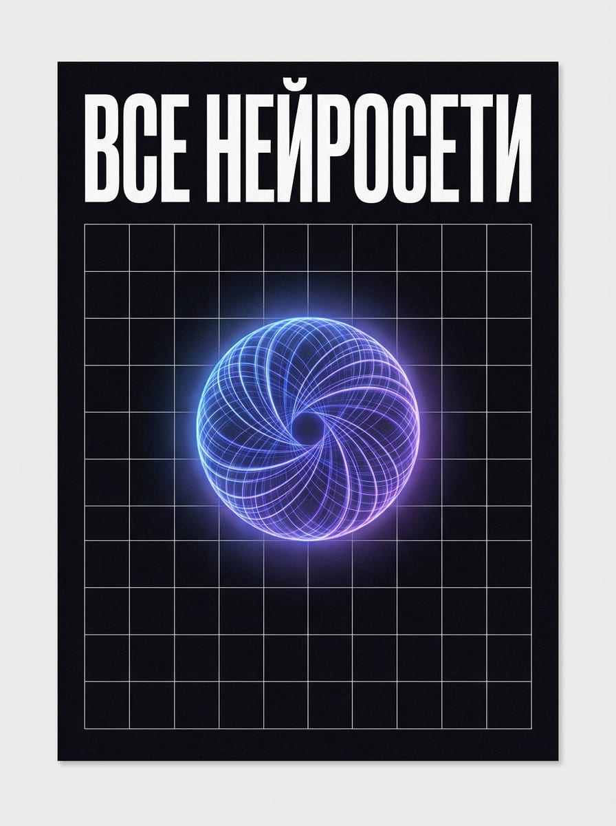 Постер «Все нейросети», сгенерированный в tenzor